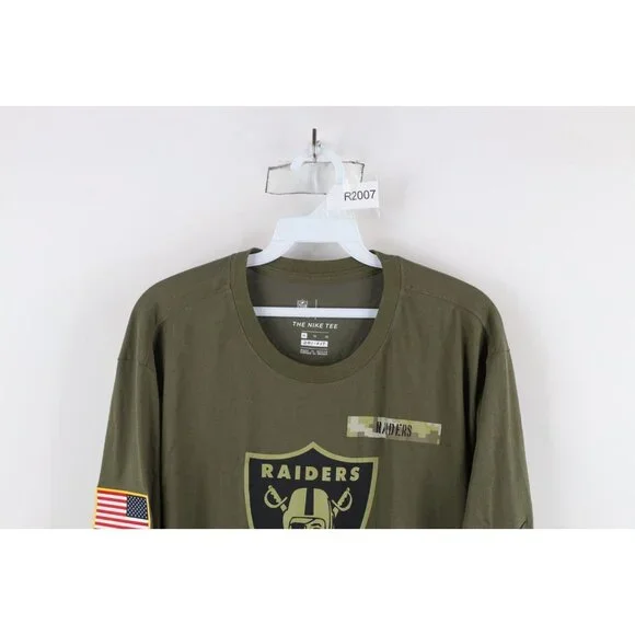 Nike Mens XL Salute To Service Las Vegas Raiders Football Long Sleeve T-Shirt - Picture 2 of 14